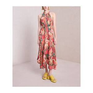 Alc Ltd 'Ellie' Pink Silk Midi Dress Size 10